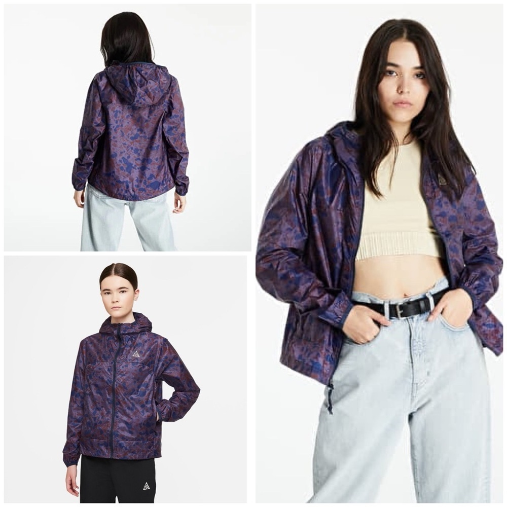 NIKE ACG CINDER CONE Obsidian/ Moon Fossil Print Windproof Windbreak Jacket S​​​